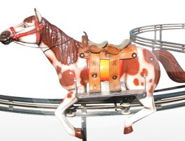 Race Horse On Rails Amusement  Ride - Falgas