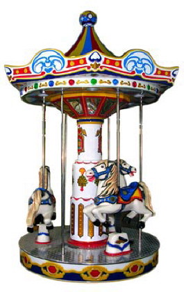 Three Horse Carousel Kiddie Ride From LAI Games
