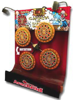 Chuck A Luck Multi-Dart Electronic Dart Board Machine Coin Operated From Arachnid Darts