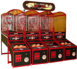 Super Shot Basketball 4-Player Model With Marquee From Skee Ball