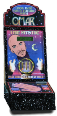 Omar The Mystic Fortune Teller - Metal Vending Machine From Impulse Industries