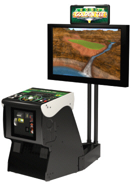 Golden Tee Golf 2020 Online Showpiece Pedestal Cabinet Model