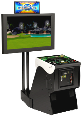 Golden Tee Golf 2018 Live Online Showpiece Pedestal Cabinet Model 