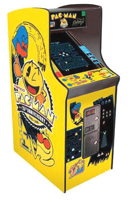 Pacman / Galaga / Ms. Pac Man 25th Anniversary Limited Edition Video Arcade Game - 19"  Caberet Upright Home Edition / Non-Coin Free Play Model From Namco