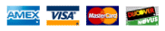 We Accept AMEX, VISA, MasterCard, Discover