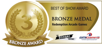 Bronze Medal Award - Redemption Arcade Games  :  Best Of Show Arcade Machine Awards / BOSA 2014