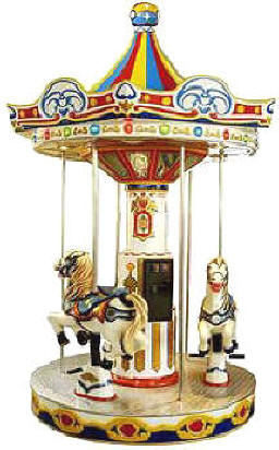Three Horse Carousel Kiddie Ride From LAI Games