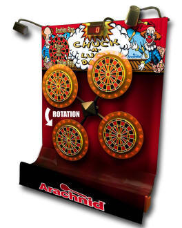 Chuck A Luck Multi-Dart Electronic Dart Board Machine Coin Operated From Arachnid Darts