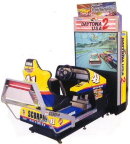 Sega Arcade Auto Racing Games on Daytona Usa 2 Deluxe Mode Video Arcade Racing Game From Sega