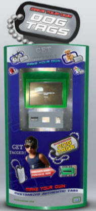 Dog Tag Permanent Automatic ID Tag Vending Machine From Dedem / ICE Games