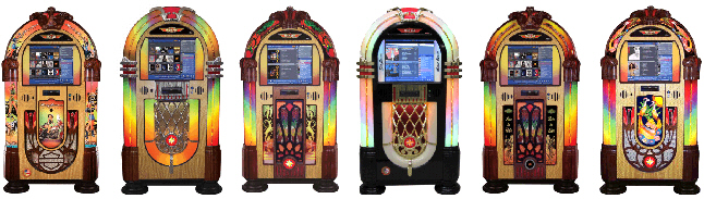 Rock-Ola Nostalgic Music Center Digital Touchscreen Jukeboxes For Sale