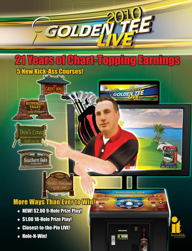 Golden Tee Golf Live 2010 Brochure - Page 1 - From Incredible Technologies