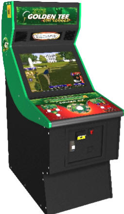 Golden Tee Golf Unplugged Factory Upright Cabinet  From Incredible Technologies / IT / ITS