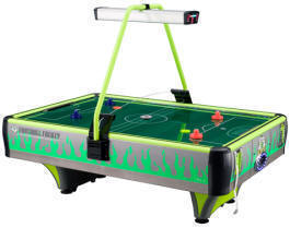 Green Football Frenzy Air Hockey Table - 4 Player Commercial Coin Operated From Barron Games
