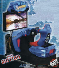 H2Overdrive Video Arcade Speedboat Game - Motion Simulator Model From UNS - Raw Thrills