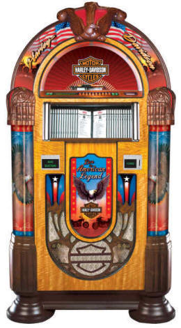 Harley Davidson Coin Operated CD Jukebox Machine Model CD6 / J-70143-A By Rock-Ola Jukeboxes