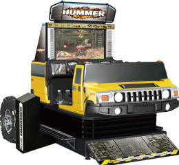 Hummer Deluxe SUV Video Arcade Game / Motion Simulator Deluxe Cabinet From SEGA