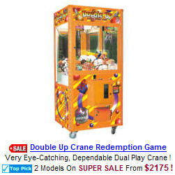Double Up Crane Claw Machine - Redemption Arcade Game