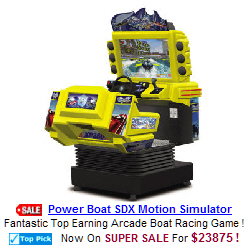 Power Boat SDX Motion Simulator Video Arcade Machine
