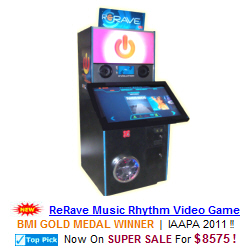 ReRave Music Rhythm Video Arcade Game - BMI Gold Medal Winner