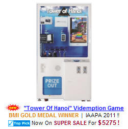 Tower Of Hanoi Videmption Arcade Game - BMI Gold Medal Winner