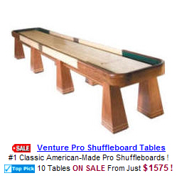 Venture American Made Pro Shuffleboard Tables