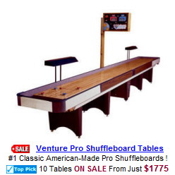Venture American Made Pro Shuffleboard Tables