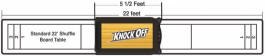 Knockoff Virtual Shuffleboard Game - Overhead View - Arachnid Darts