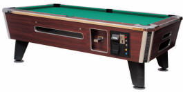 Medalist Spectrum Sterling Pool Table | Commercial Coin-Op / DBA Bar Style Billiards Pool Table By Medalist Marketing | Coin Operated and DBA / Dollar Bill Acceptor Model 