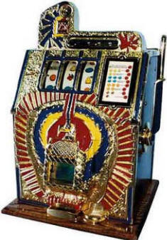 Golden Eagle Antique Reproduction Slot Machine By Mills Bell-O-Matic From BMI Gaming : 1-800-PINBALL