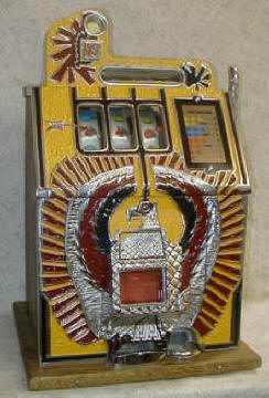 War Eagle Antique Reproduction Slot Machine By Mills Bell-O-Matic From BMI Gaming : 1-800-PINBALL