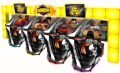 Sega Showdown Special Attraction Video Arcade Motion Simulator Racing Game