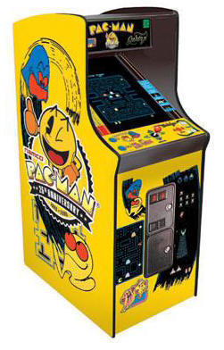 Pacman / Galaga / Ms. Pac Man 25th Anniversary Limited Edition Video Arcade Game - 19" Caberet Commercial Edition / Coin Operated or Free Play Model From Namco Bandai America