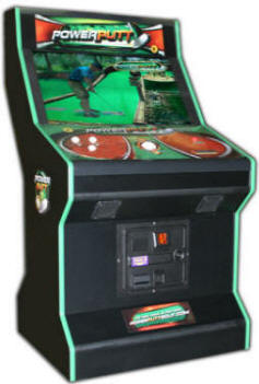 Power Putt Golf Video Game 32" LCD Cabinet Model From Funco / Incredible Technologies / IT / ITS