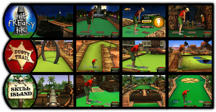 PowerPutt Miniature Golf VIdeo Game 2009 Golf Course Screenshots