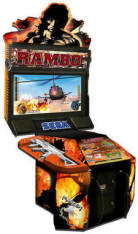 Rambo : First Blood 42" DLX Deluxe Model Video Arcade Game From SEGA Amusements