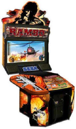 Rambo : First Blood 42" DLX Deluxe Model Video Arcade Game From SEGA Amusements