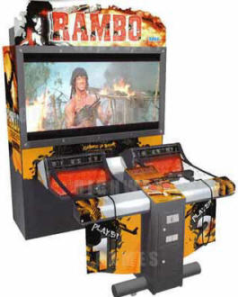 Rambo : First Blood Deluxe Model Video Arcade Game From SEGA Arcade Amusements