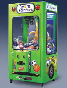 Sports Fan Bus Crane Prize / Claw / Crane Redemption Game From ICE Games