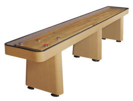 The Challenger Pedestal Leg Shuffleboard Table By Venture Entertainment Shuffleboards