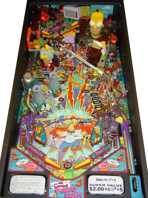 The Simpsons Pinball Party Pinball Machine - Playfield Picture