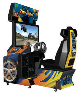Twisted Nitro Stunt Racing Deluxe Video Arcade Game From Global VR and EA Sports