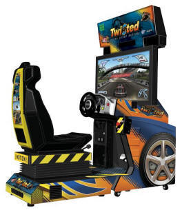 Twisted Nitro Stunt Racing Mini Motion Cabinet Video Arcade Game From Global VR and EA Sports