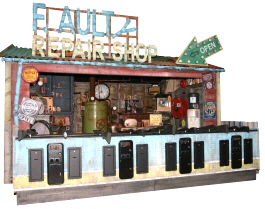 Faulty Repair Shop Carnival Arcade Shooting Gallery From Pan Amusements