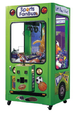 Sports Fan Bus Crane Prize / Claw / Crane Redemption Game From ICE Games