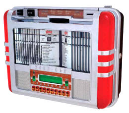 Rock-Ola Wallette Remote Jukebox Wallbox Controller | Model BB-70101-1A - Red