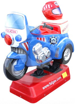 Moto Polizei Motorcycle Kiddie Ride - Falgas