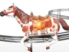 Race Horse On Rails Amusement Ride - Falgas