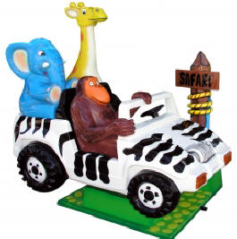 Safari Jeep Zoo Mobile Kiddie Car Ride WKR122 From Zamperla Asia Pacific / ZAP Kiddy Ride