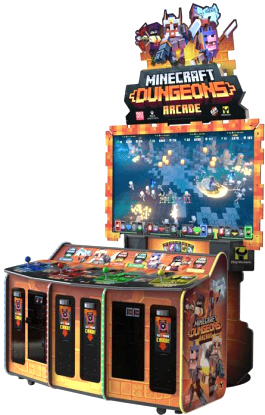 Minecraft Dungeons Arcade 4 Player Card Videmption Arcade Game From Raw Thrills
